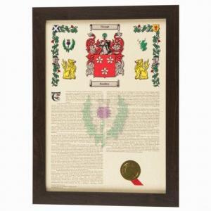 Coat of Arms and Surname History Print - Hall of Names