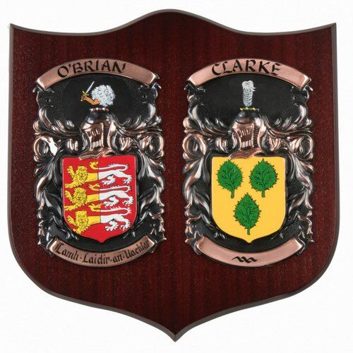 Double Coat of Arms Wall Plaque - Family Crest - Hall of Names