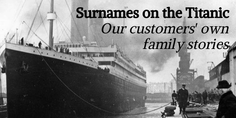 Surnames on the Titanic – Part 1