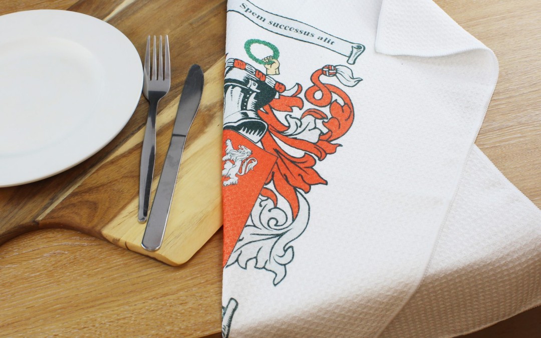 Tea Towel with Coat of Arms / Family Crest