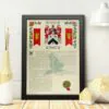 coat of arms print in black frame