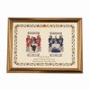 Double Coat of Arms - A3 in Gold Frame - With Personalised Message, Unique Wedding Gift