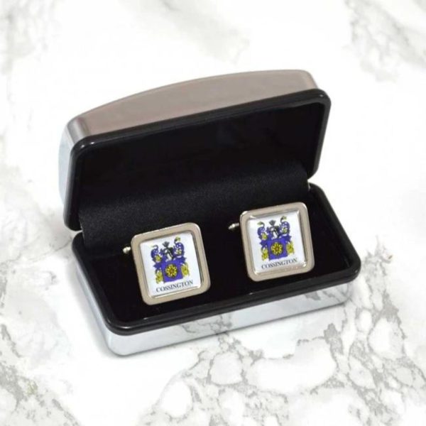 Cufflinks with Family Crest / Coat of Arms, personalised gift
