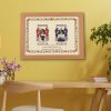 Double Coat of Arms - A3 in Gold Frame - With Personalised Message, Unique Wedding Gift