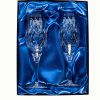 Champagne / Prosecco Crystal Flutes with Coat of Arms