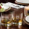 Whisky Tumbler with Wave Design and Coat of Arms / Family Crest