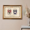 Double Coat of Arms - A3 in Gold Frame - With Personalised Message, Unique Wedding Gift