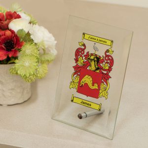 Personalised Glass Display with Coat of Arms