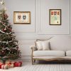 Double Coat of Arms - A3 in Gold Frame - With Personalised Message, Unique Wedding Gift