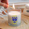 Scented Candle, Personalised with Family Crest / Coat of Arms