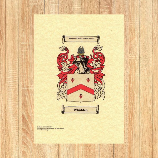 Coat of Arms / Family Crest, Unframed - A4 Size Print - Unique Personalised Gift - FREE UK delivery