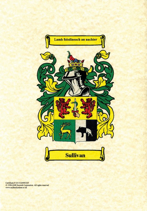 Coat of Arms / Family Crest, Unframed - A4 Size Print - Unique Personalised Gift - FREE UK delivery