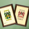 Coat of Arms / Family Crest, A4 Size in Dark and Gold Frame - FREE UK delivery!