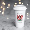 White Thermal Mug with Coat of Arms / Family Crest