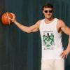 White Tank Top with Large Coat of Arms / Family Crest