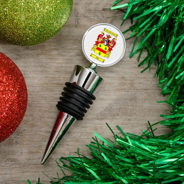 Wine Bottle Stopper with Full Colour Coat of Arms / Family Crest