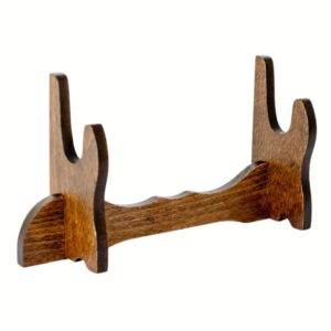 wooden stand for coat of arms sword